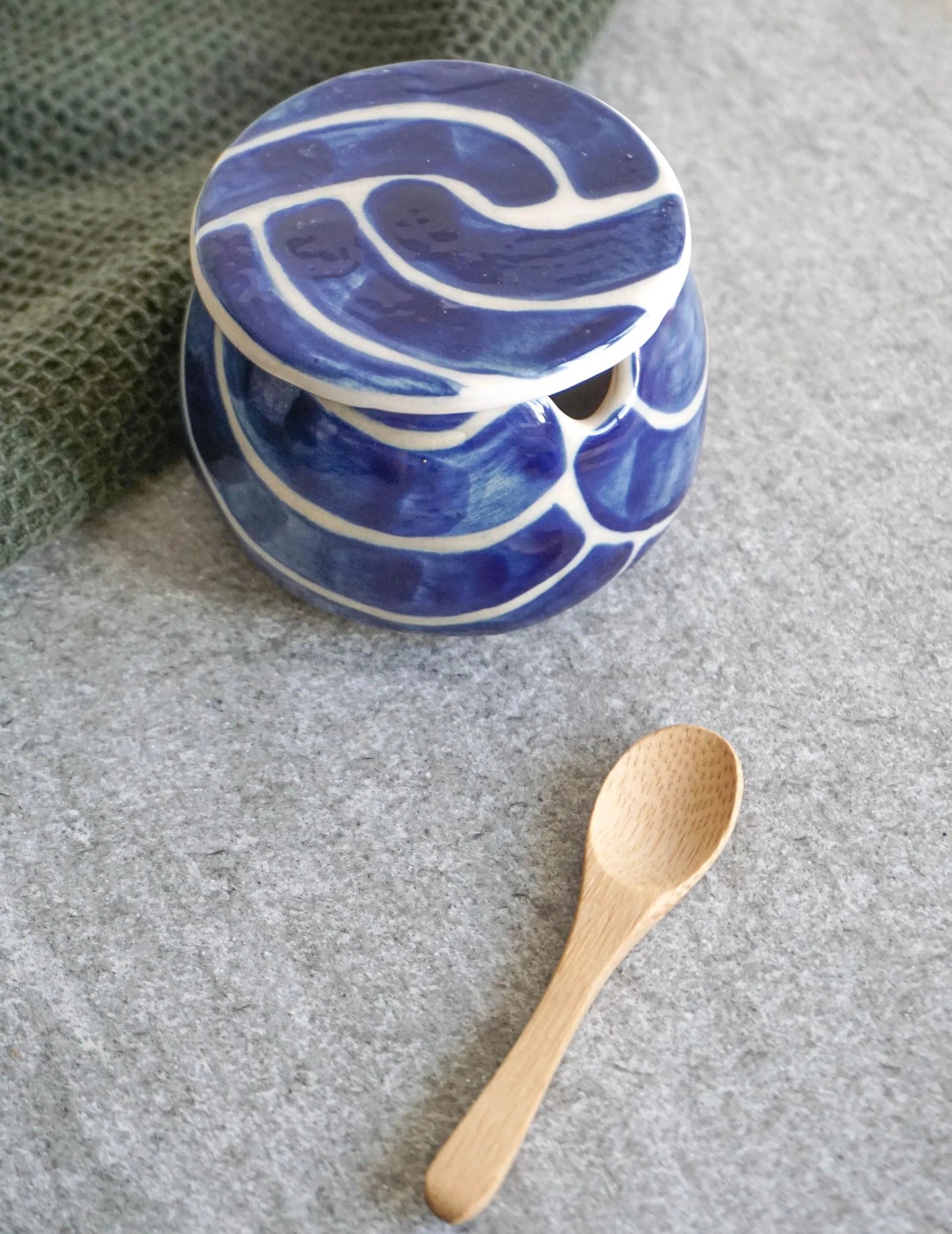 WAVE druskinė/cukrinė su šaukšteliu