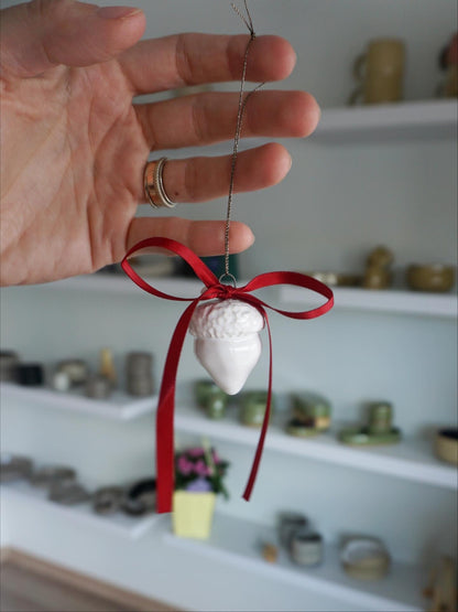 Baltas Giliukas Kalėdinis eglutės papuošimas