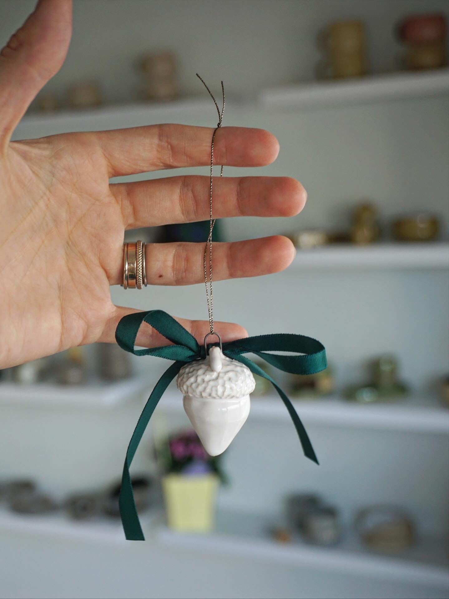 Baltas Giliukas Kalėdinis eglutės papuošimas