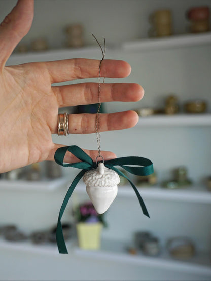 Baltas Giliukas Kalėdinis eglutės papuošimas