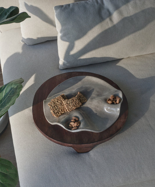 STONE Apvalus užkandžių padėklas