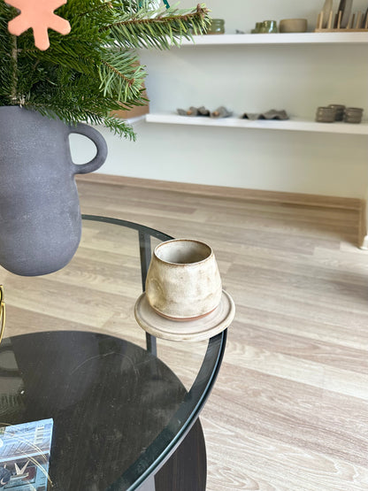 CARAMEL puodelis su lėkštele